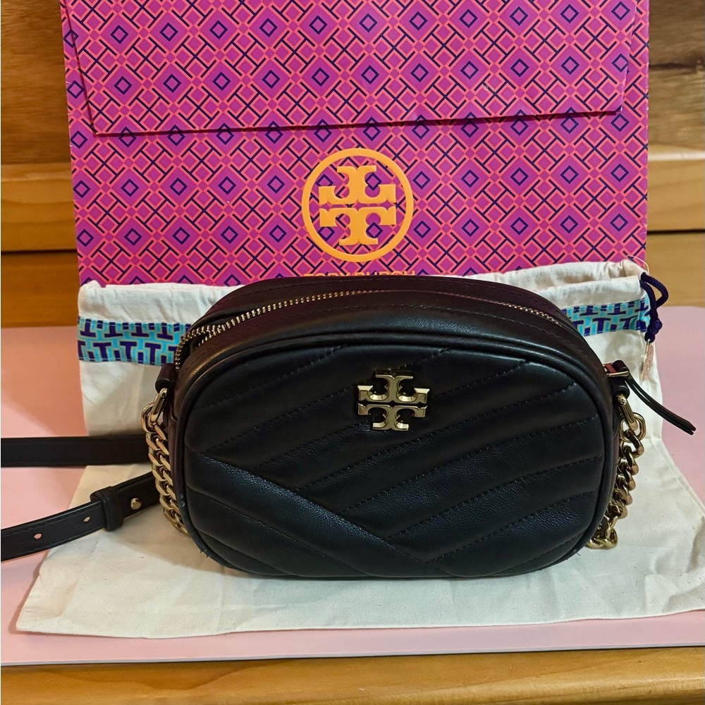 Tory Burch Black Quilted Crossbody Bag